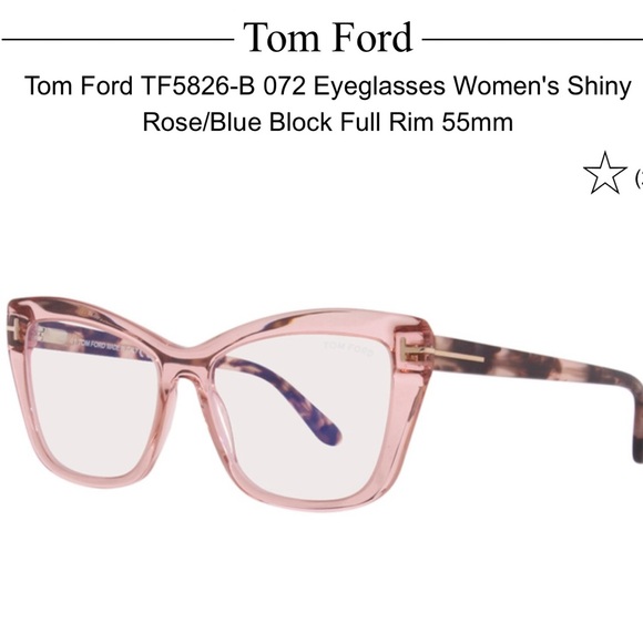 Tom Ford TF5826-B 072 Eyeglasses Women's Shiny
Rose Full Rim 55mm - Picture 2 of 5